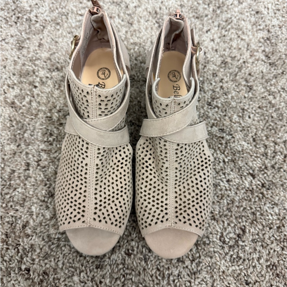 Bella-Vita Pink/Cream Ankle Booties